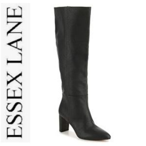 Essex Lane Black Leather Boots